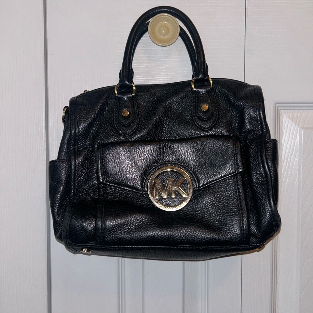 Michael Kors Black Bag with Gold Hardware